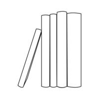 Book single-line art reflects the joy of reading with modern style vector