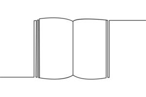 The simplicity of book single-line art mirrors the quiet power of reading vector