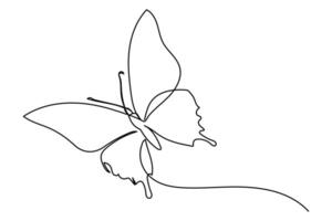 A single line, endless expression this butterfly shows it all. vector