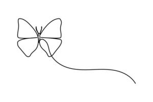 The simplicity of butterfly single-line art mirrors the fragility of nature. vector