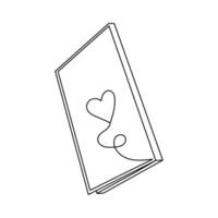 Book single-line art captures the essence of knowledge in a minimalistic form. vector