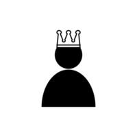 King with crown icon vector