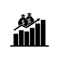 Business data analysis graph vector