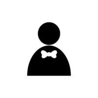 Man with bow tie icon vector