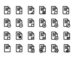 Modern File Icons Line and Solid vector