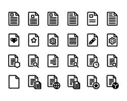 Clean File Icons Web and App Ready vector