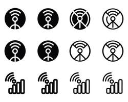 Signal Strength UI Icons Pixel Perfect vector