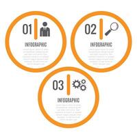 Presentation 3 step template infographic business chart list design vector
