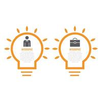 Light infographic business chart list 2 step template design vector
