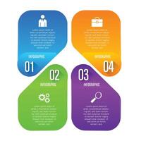 Infographic 4 step designed business chart list template vector