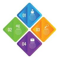 Infographic for business growth 4 step chart list template design vector