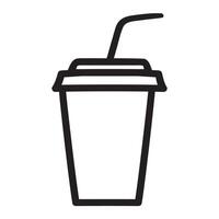 Soda illustration. Outline isolated icon. design on white background. vector