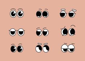 Set of Unique Cartoon Face Expressions with Different Emotions - Illustration of Funny and Sad Faces with Sunglasses, Googly Eyes, and Various Mouths Perfect for Emojis, Stickers, etc vector