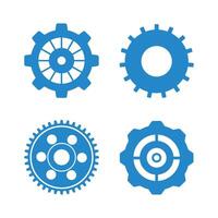 Cogwheel icon set. Line and glyph gearwheel sign. Outline cogwheel mechanism symbol vector