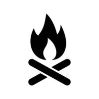 Campfire silhouette icon design vector