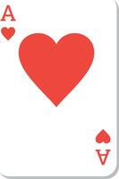 Ace of hearts playing card flat design minimal style simple illustration vector