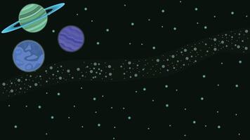 an illustration of planets and planets in space vector
