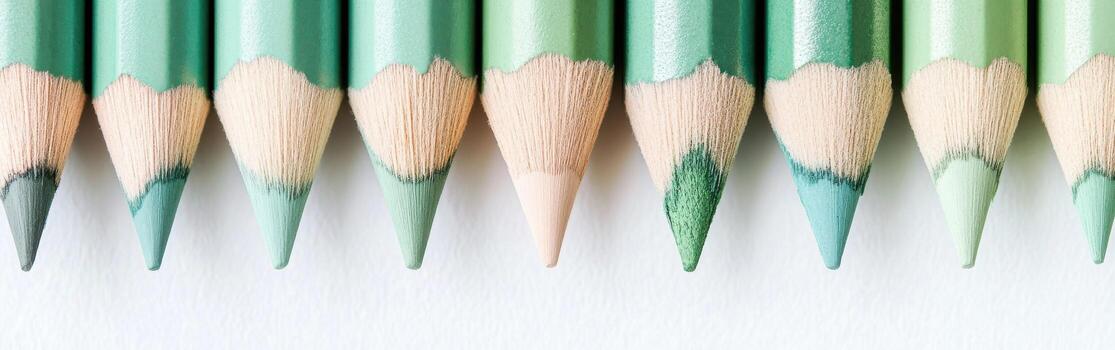 Soft pastel mint pencil strokes create a soothing gradient ideal for art projects and design inspiration photo