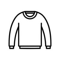 Find the perfect crewneck sweatshirt outline image for design silhouette vector