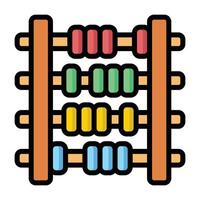 Simple Abacus colorful icon. The icon can be used for websites, print templates, presentation templates, illustrations, etc vector
