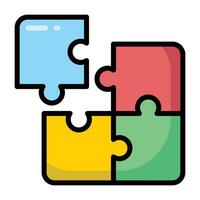 Simple Puzzle colorful icon. The icon can be used for websites, print templates, presentation templates, illustrations, etc vector