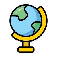 Simple Globe colorful icon. The icon can be used for websites, print templates, presentation templates, illustrations, etc vector