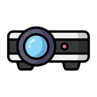 Simple Projector colorful icon. The icon can be used for websites, print templates, presentation templates, illustrations, etc vector