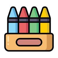 Simple Crayon colorful icon. The icon can be used for websites, print templates, presentation templates, illustrations, etc vector