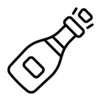 Simple Champagne outline icon. The icon can be used for websites, print templates, presentation templates, illustrations, etc vector