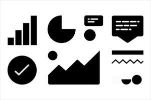 Editable Infographic Elements icon set for business symbols vector