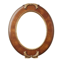 An oval frame with gold trim and a gold border png