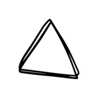 Triangle hand draw icon . Delta illustration sign. Geometric figure symbol. vector