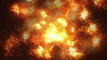 Fire Explosion Loop Animation video