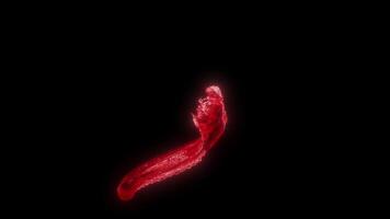 Red Liquid Spiral Loop Effect video