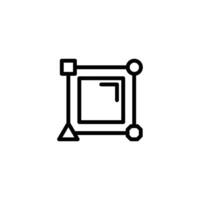 Selecting Area with Geometric Shapes Icon for Graphic Design vector