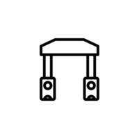 Abstract Gate Icon Outline Style Minimalist Design vector