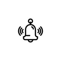 Ringing Bell Icon Simple Line Drawing Notification vector