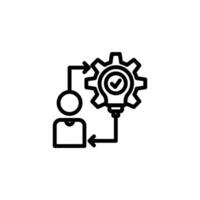 Generating Ideas with Process Icon Person Developing an Idea vector