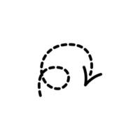 Drawing of Circular Arrow Indicates Direction Reversing vector