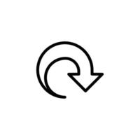 Rotating Arrow Icon Graphic Circular Direction Sign vector