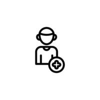 Adding User Account Icon - Profile with Plus Symbol vector