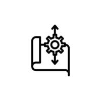 Gear Adjusting Document with Up and Down Arrows vector
