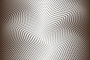 dark color small rectangle halftone blend wavy distort pattern abstract wavy pattern with brown tones vector