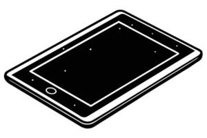 Illustration of a Tablet with Audio Input vector