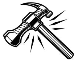 Powerful Hammer Illustration for Design Projects vector