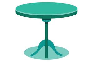 Colorful teal round table graphic design vector
