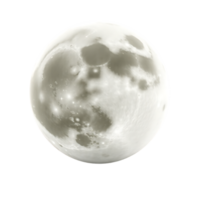Moon object 3d render. png