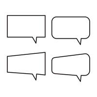 Simple illustration of square speech bubble vector
