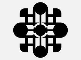 High Contrast Bauhaus Design with Geometric Shape Silhouette Illustration for Graphic Prints vector