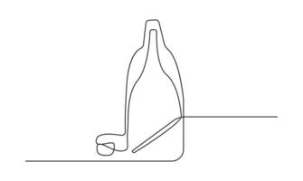 Continuous Backpack one line drawing isolated on white background concept of travel vector